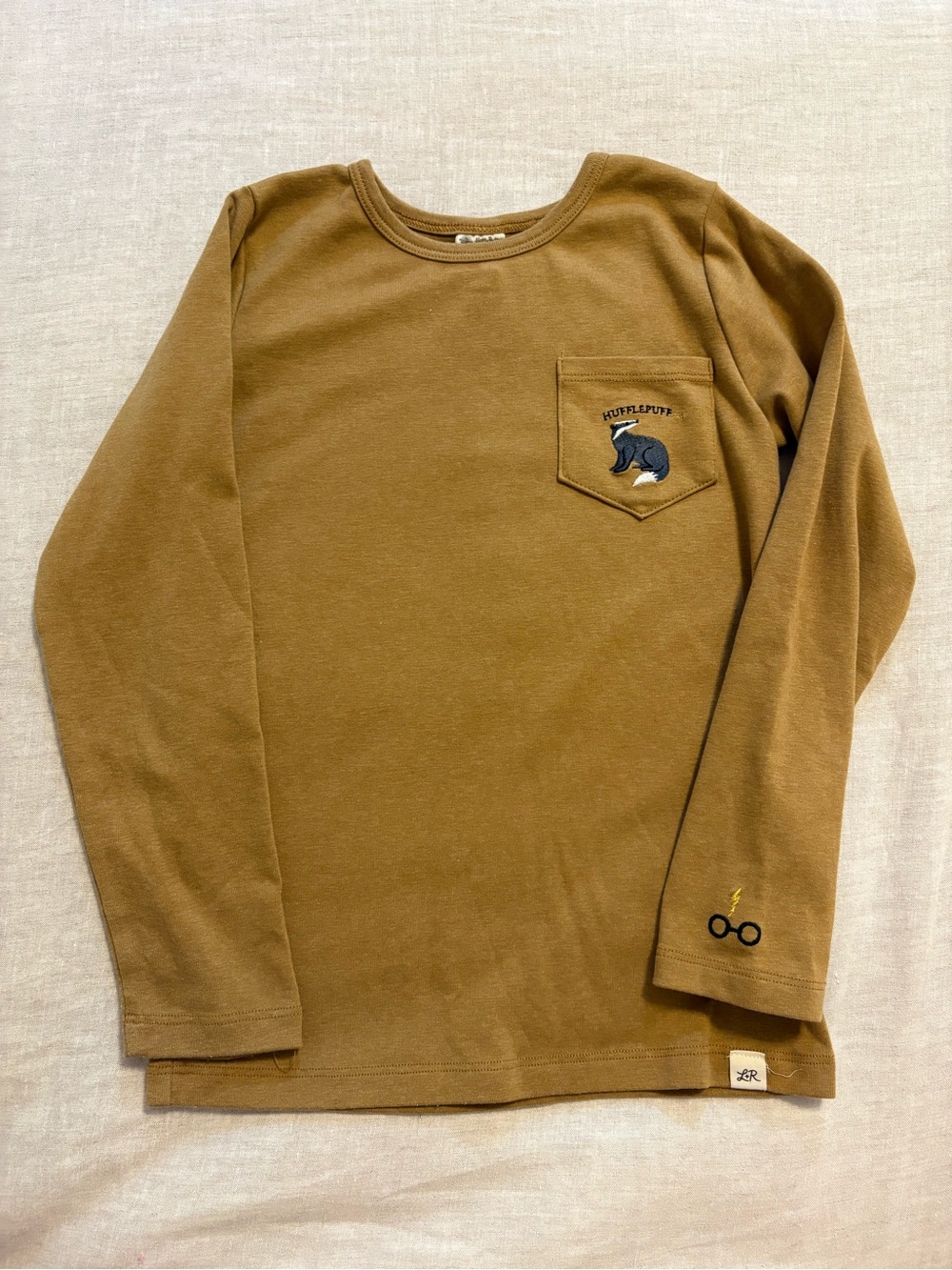 Lulu + Roo x Harry Potter Hufflepuff Pocket Long Sleeve Shirt 6Y